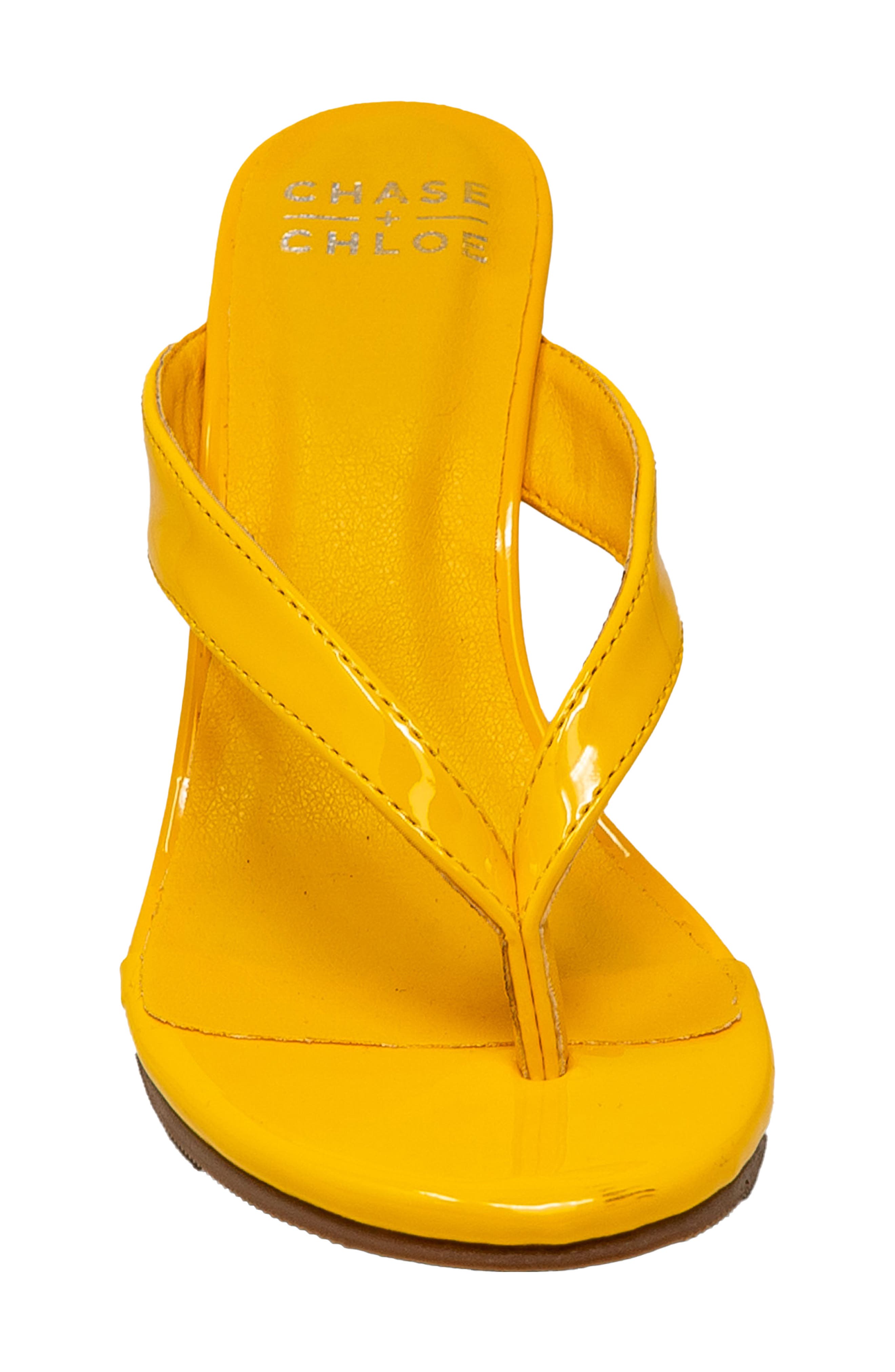 Toe Post Wedge Sandal, Alternate, color, YELLOW