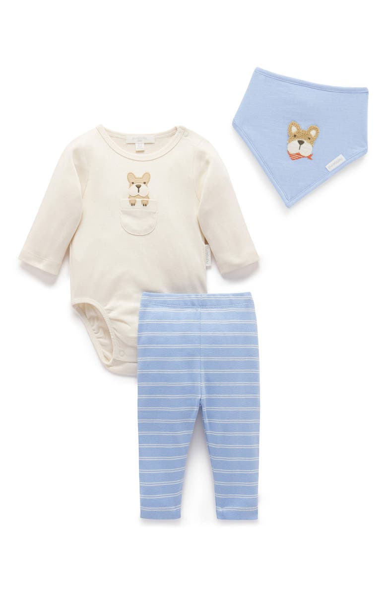 Purebaby 3 Piece Set Boys, Main, color, Surf Stripe