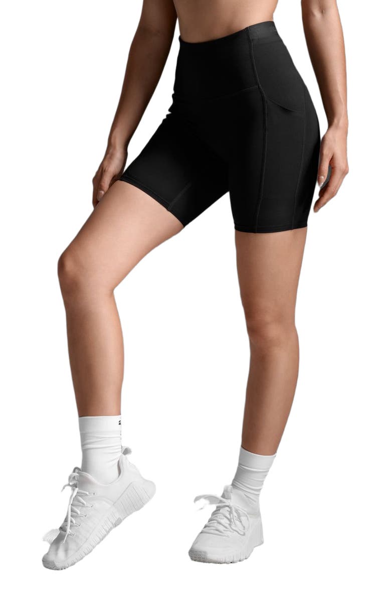 2XU Form Stash Hi-Rise Comp 6 Inch Shorts, Alternate, color, Black