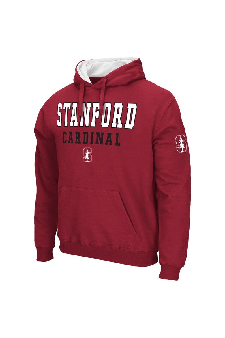 Men's Colosseum Cardinal Stanford Cardinal Sunrise Pullover Hoodie, Alternate, color, Cardinal