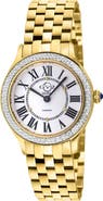 GEVRIL Milan Diamond Dial Swiss Quartz Bracelet Watch, 32mm - 0.03ct.