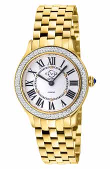 GEVRIL Milan Diamond Dial Swiss Quartz Bracelet Watch, 32mm - 0.03ct.