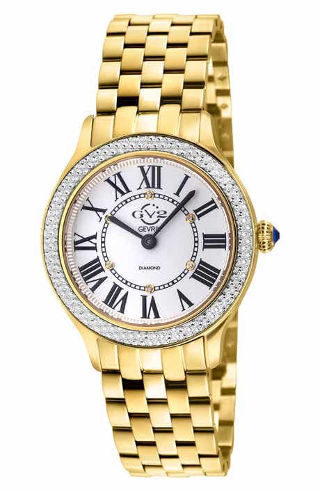 GEVRIL Milan Diamond Dial Swiss Quartz Bracelet Watch, 32mm - 0.03ct.