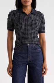 Veronica Beard Benedetta Plaid Polo