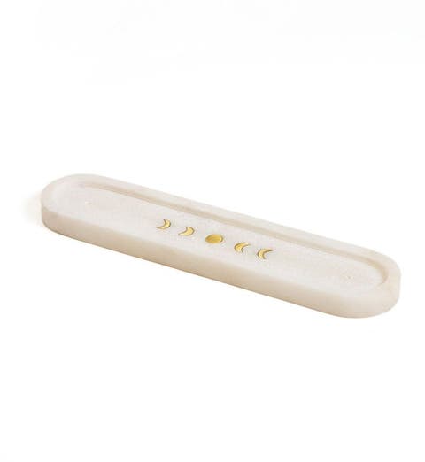 Indukala Moon Phase Incense Holder - Carved Marble