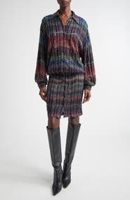 Missoni Long Sleeve Blouson Midi Dress