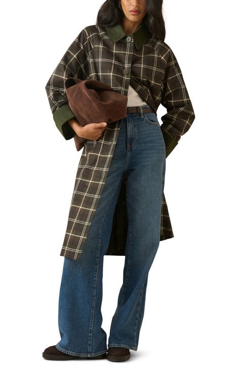 Tartan Diola Longline Car Coat