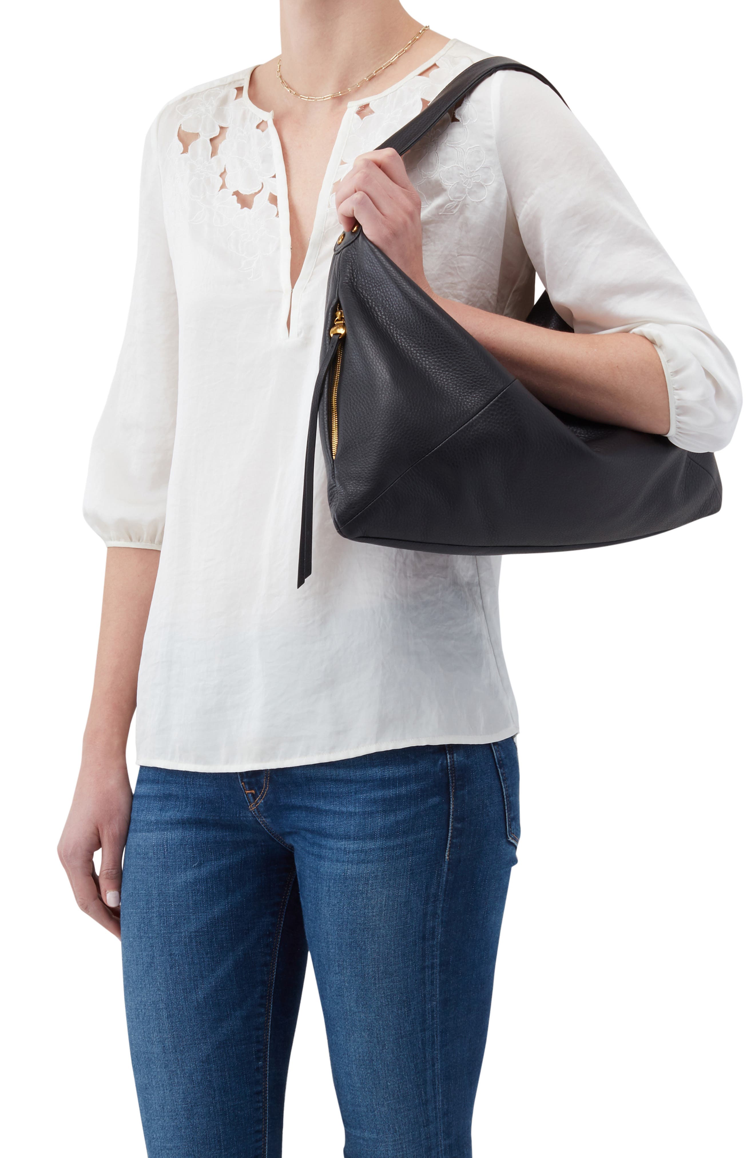 HOBO Paulette Leather Shoulder Handbag, Alternate, color, 