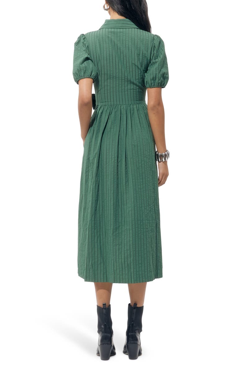 Adelyn Rae Traici Stripe Shirtdress, Alternate, color, Olive