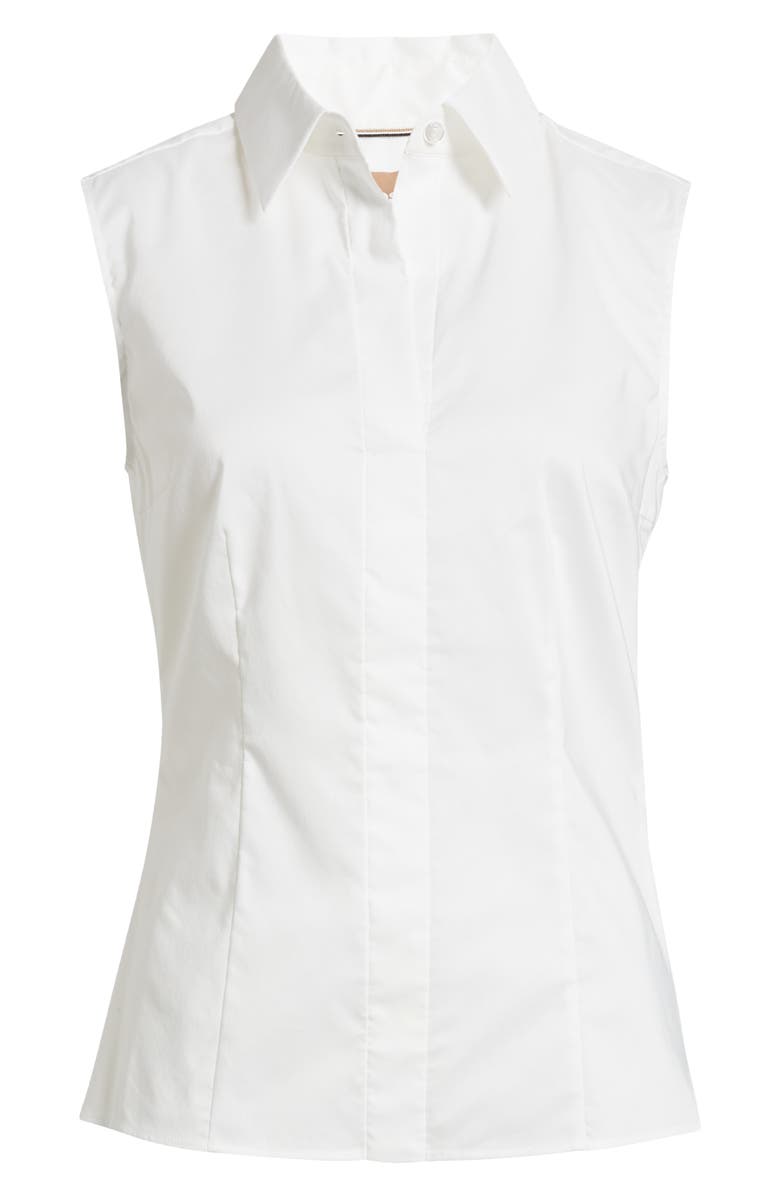 BOSS Bashivah Sleeveless Cotton Blend Blouse, Alternate, color, 