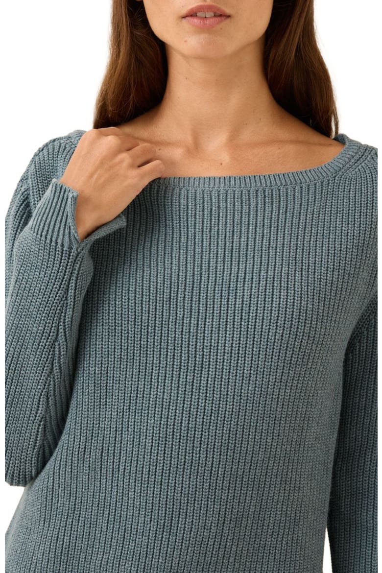 Luxe Knit Boatneck Sweater, Alternate, color, River Rock Heather
