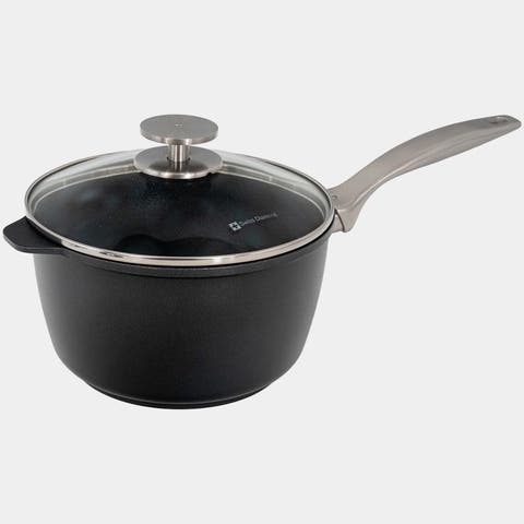 CHD Nonstick Saucepan with Glass Lid, 3.2 qt