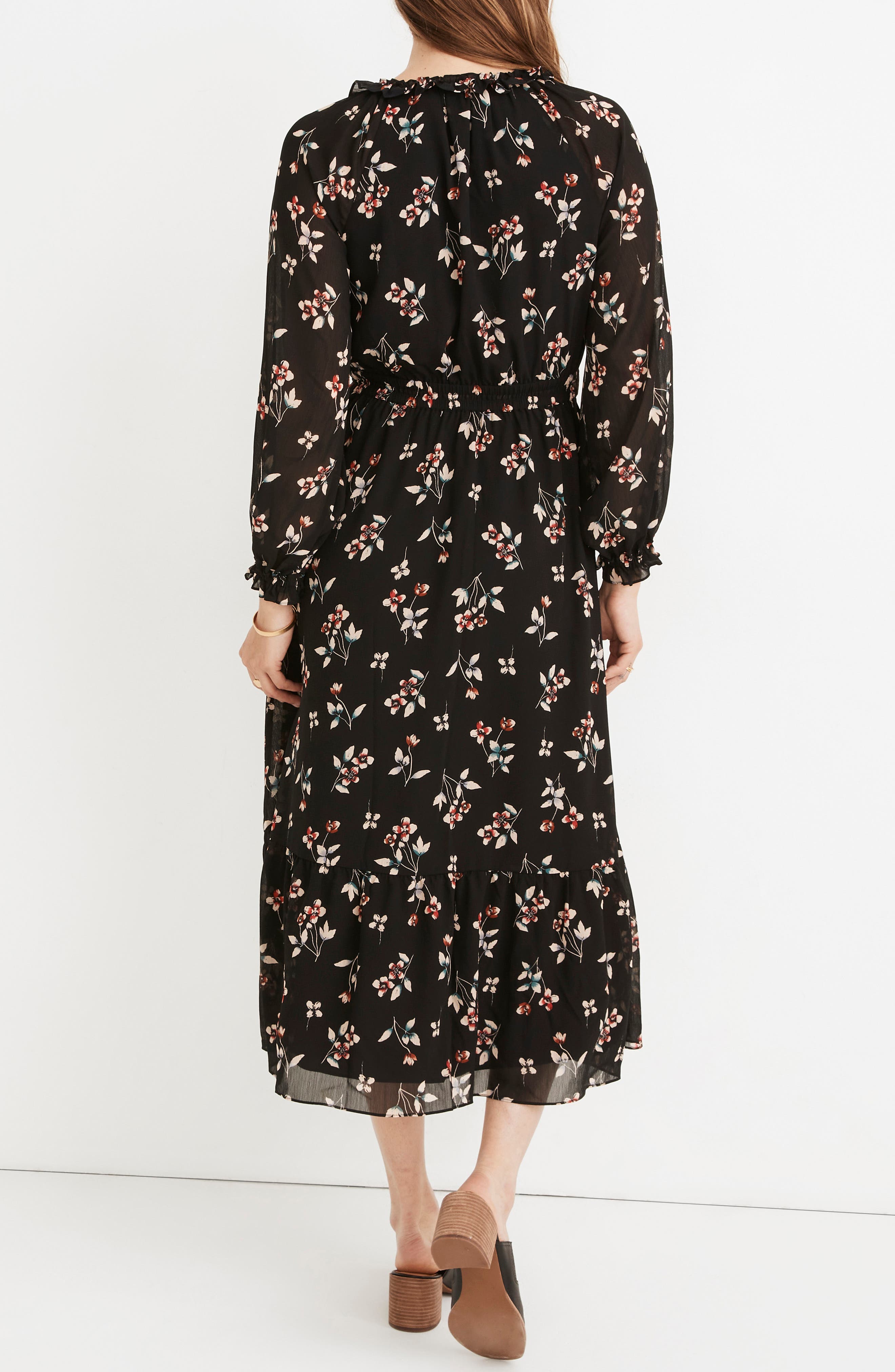 Posy Floral Gathered Neck Ruffle Dress - image 2