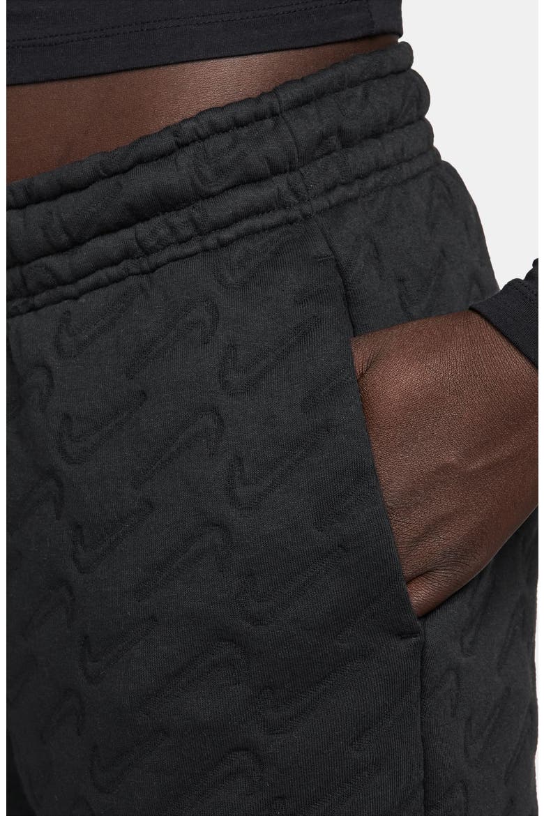 Swoosh Jacquard Phoenix Fleece Joggers, Alternate, color, BLACK/ ANTHRACITE