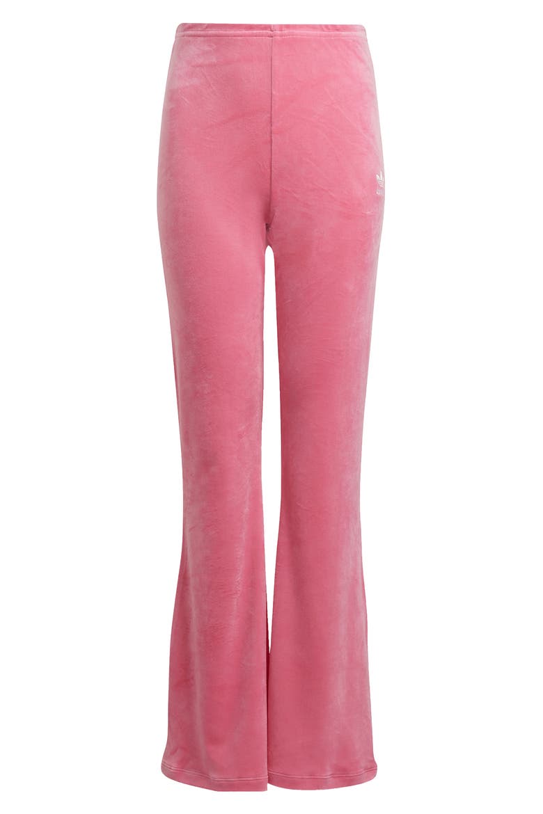 Kids' Velour Flare Leg Pants, Alternate, color, PINK