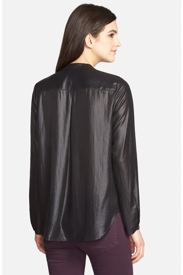 Neck Tie Blouse, Alternate, color, BLACK