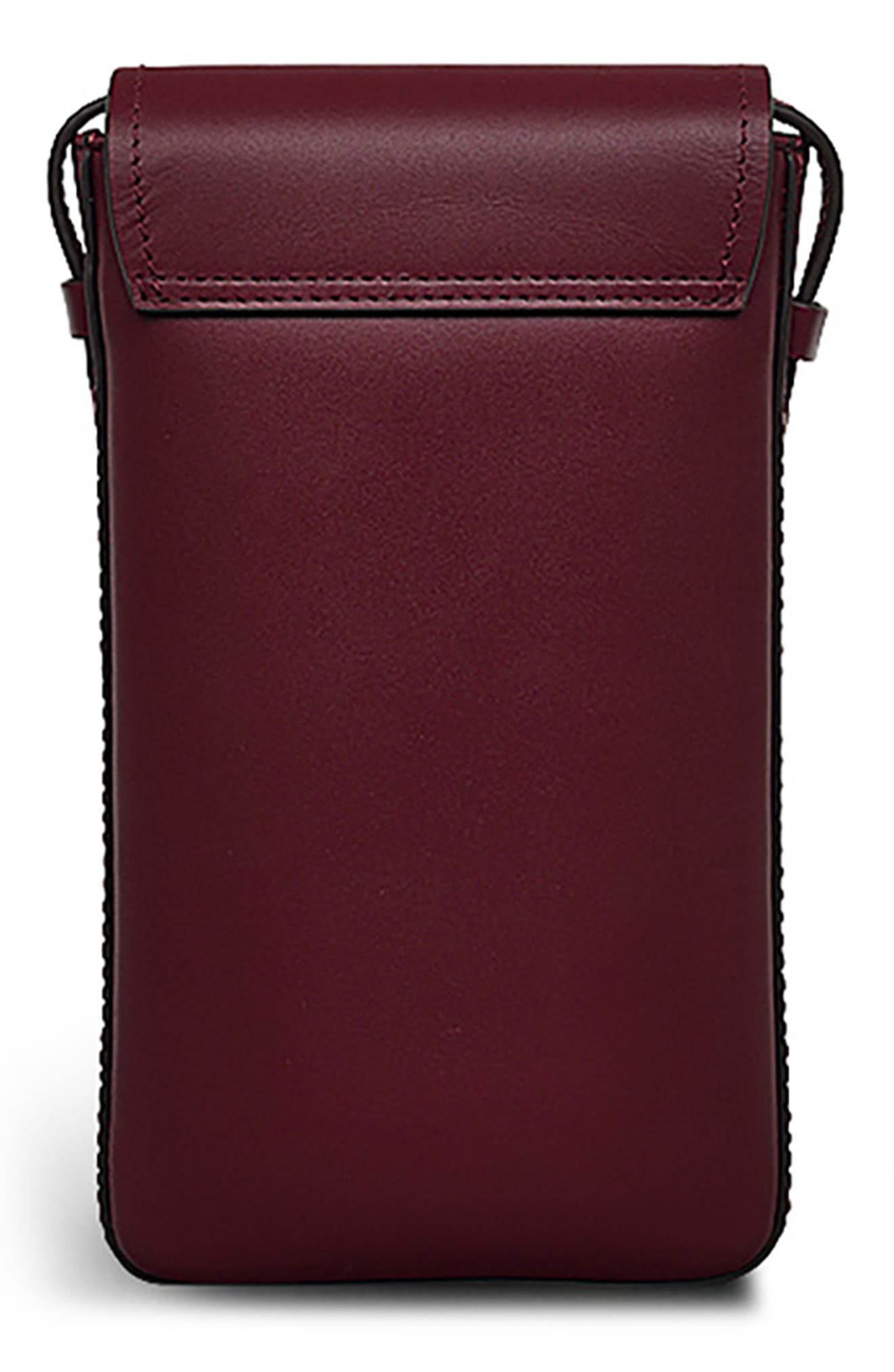 Radley Liverpool Lane Bloom Medium RFID Phone Crossbody Bag, Alternate, color, Merlot