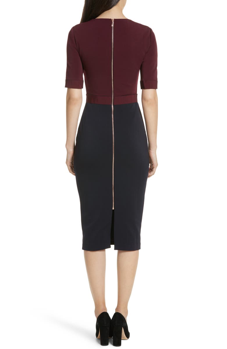 Ted Baker London Wandee Ponte Body-Con Dress, Alternate, color,