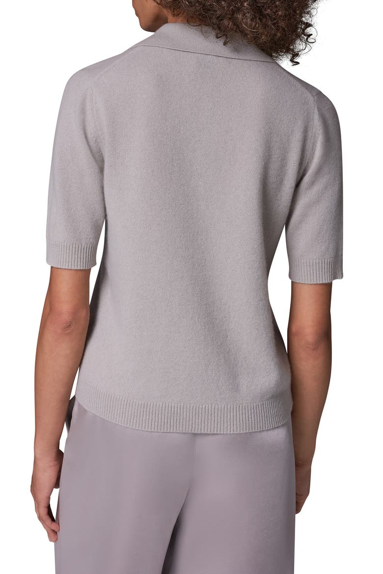 Cashmere Elbow Sleeve Polo Sweater, Alternate, color, TUSCAN GRE