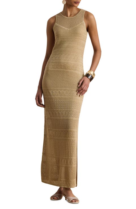 Pointelle Sleeveless Maxi Dress