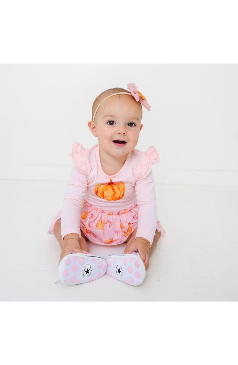 Sweet Wink Pumpkin Tulle Bow Baby Headband, Alternate, color, Pink