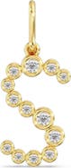 Everlee Bezel Letter "S" Lab Diamond Charm in 14K