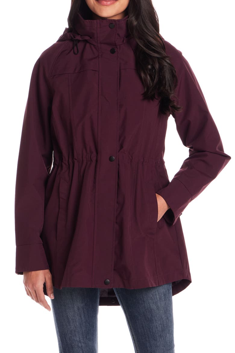 Hooded Packable Jacket, Main, color, BLACKBERRY