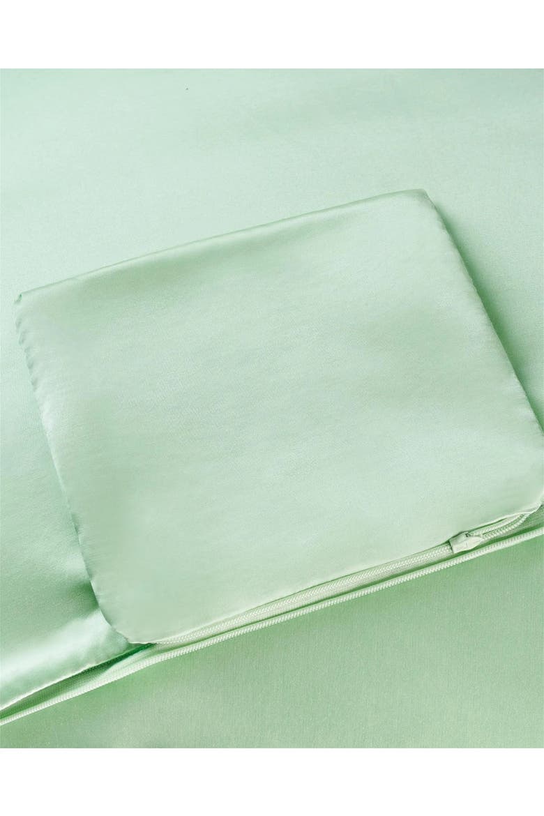 LILYHERB® Mint Silk Pillowcase, Alternate, color, Green