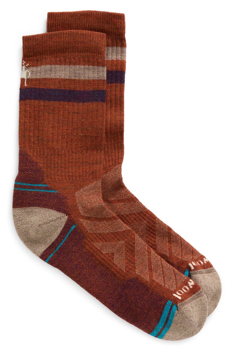 Hike Light Cushion Tube Crew Socks, Alternate, color, FOSSIL