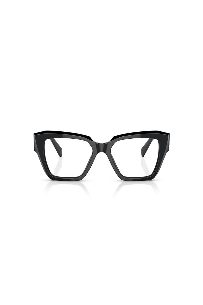 51mm Square optical glasses, Alternate, color, Black