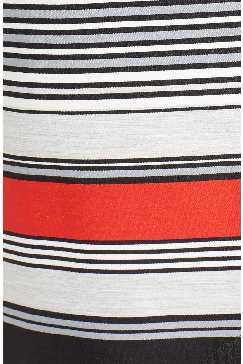 'Gallery Stripe' Pencil Skirt, Alternate, color, BLACK- RED GALLERY STRIPE
