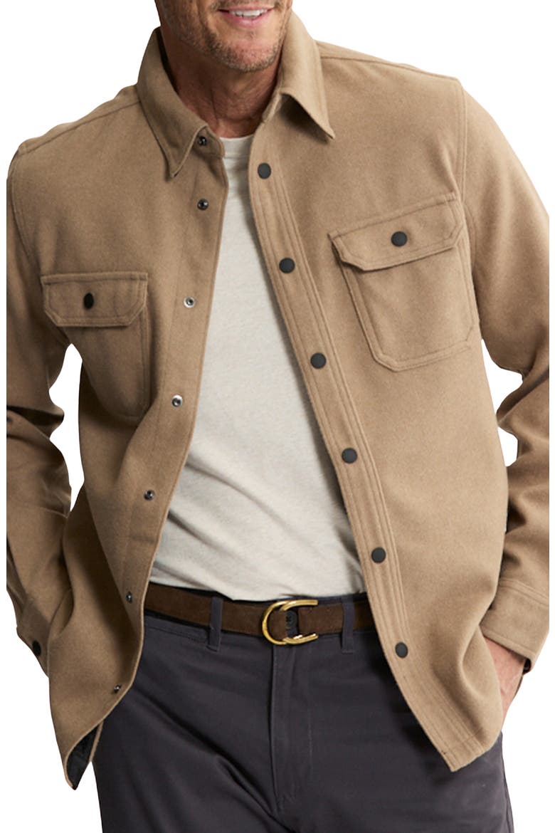 Knit Shirt Jacket, Main, color, KHAKI