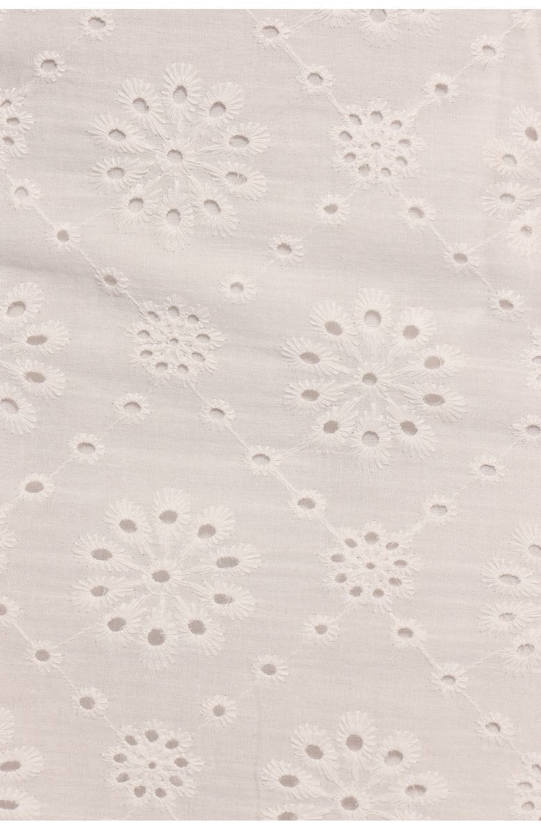 Petal & Pup Melaney Eyelet Embroidered Cotton Miniskirt, Alternate, color, White