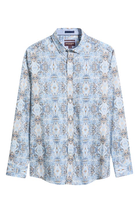 Logan Print Button-Up Shirt