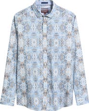 Johnston & Murphy Logan Print Button-Up Shirt