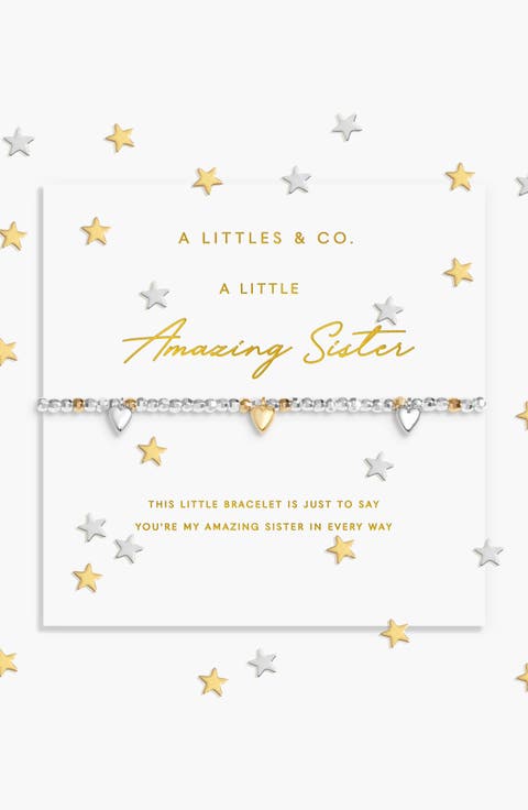Sparkle Confetti A Little 'Amazing Sister' Bracelet