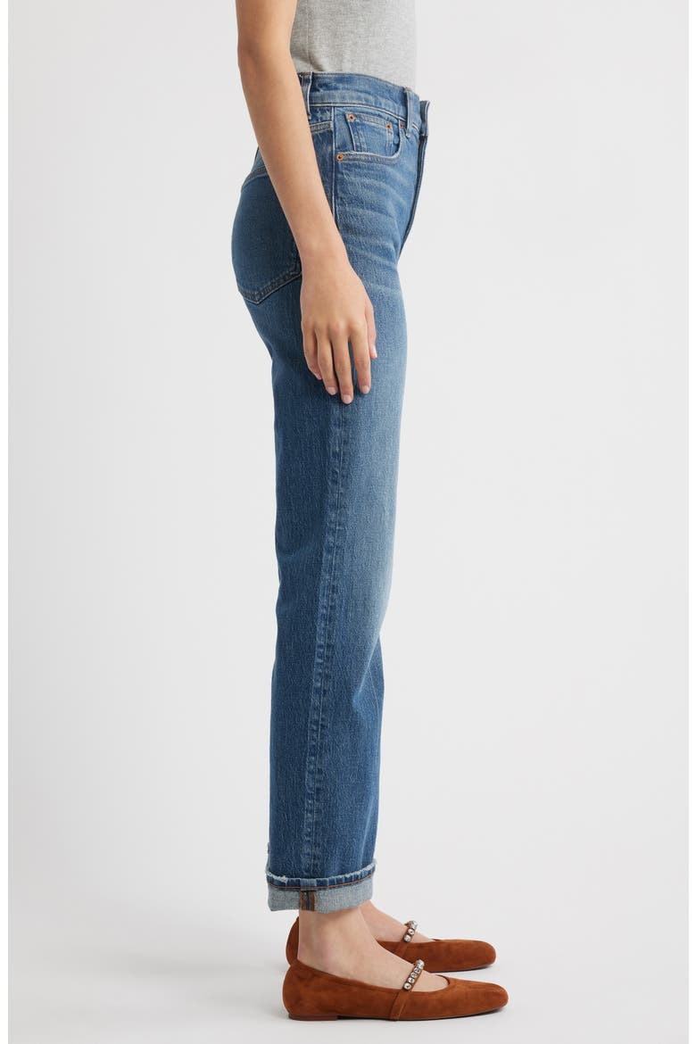 The '90s High Waist Straight Leg Jeans, Alternate, color, PACILLO WASH