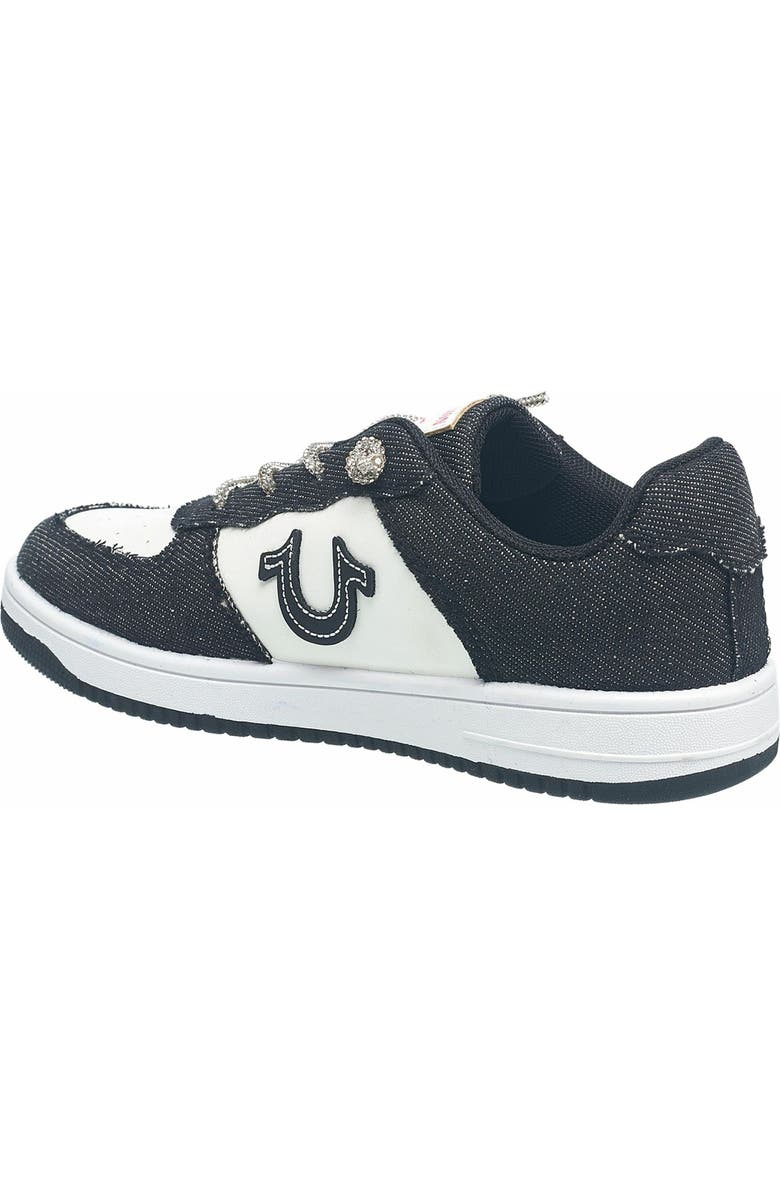 True Religion Girl's Allison Logo Sneaker, Alternate, color, Black