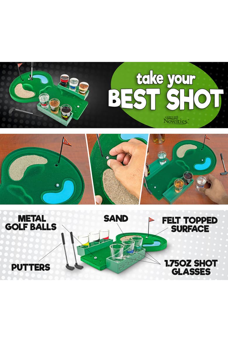 Table Golf, Shot Glass Drinking Party Game, Adult, Alternate, color, Multicolored