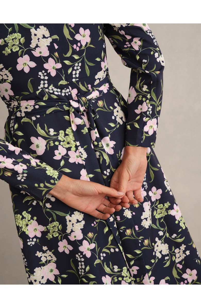 HOBBS LONDON Sabine Floral Dress, Alternate, color, Midnight Multi