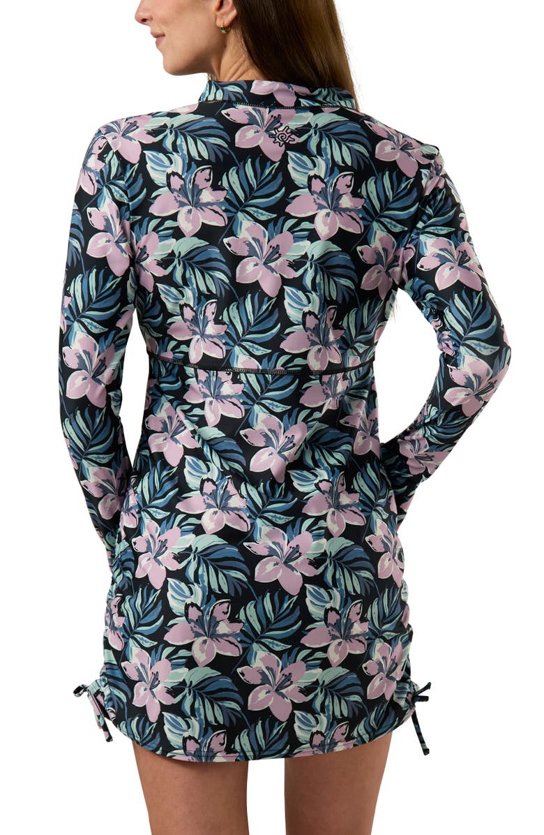 UV Skinz Convertible Swim Shirtdress, Alternate, color, Black Bloom