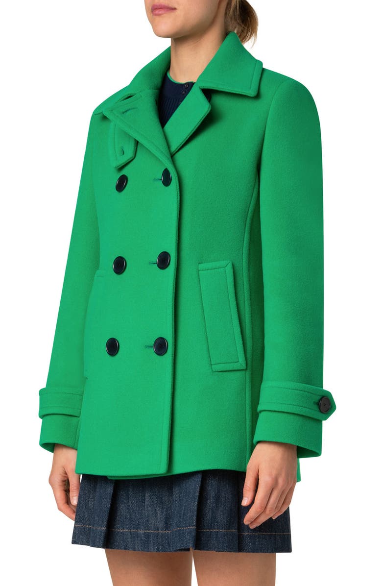 Akris punto Wool Blend Peacoat, Alternate, color, 