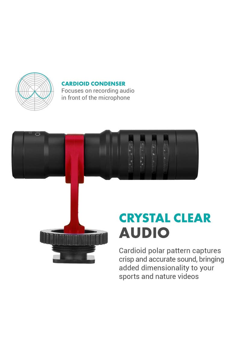 MOVO GPR-5 GoPro Camera Case with VXR10 Microphone Bundle, Alternate, color, Black