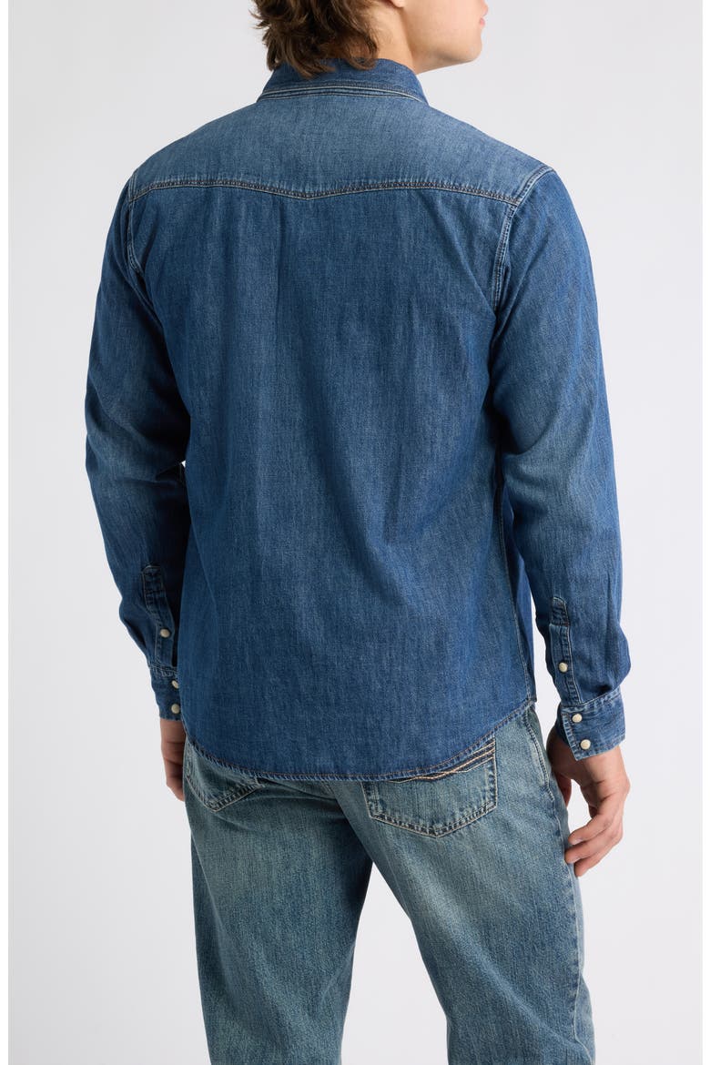Retro Fit Denim Shirt, Alternate, color, STONE WASH