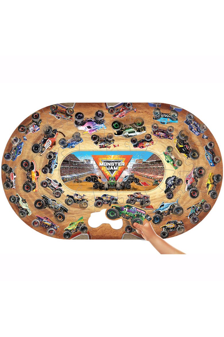 Monster Jam Giant Floor Puzzle 74Piece, 39"X24" Carry Case, 4+, Alternate, color, Multicolored