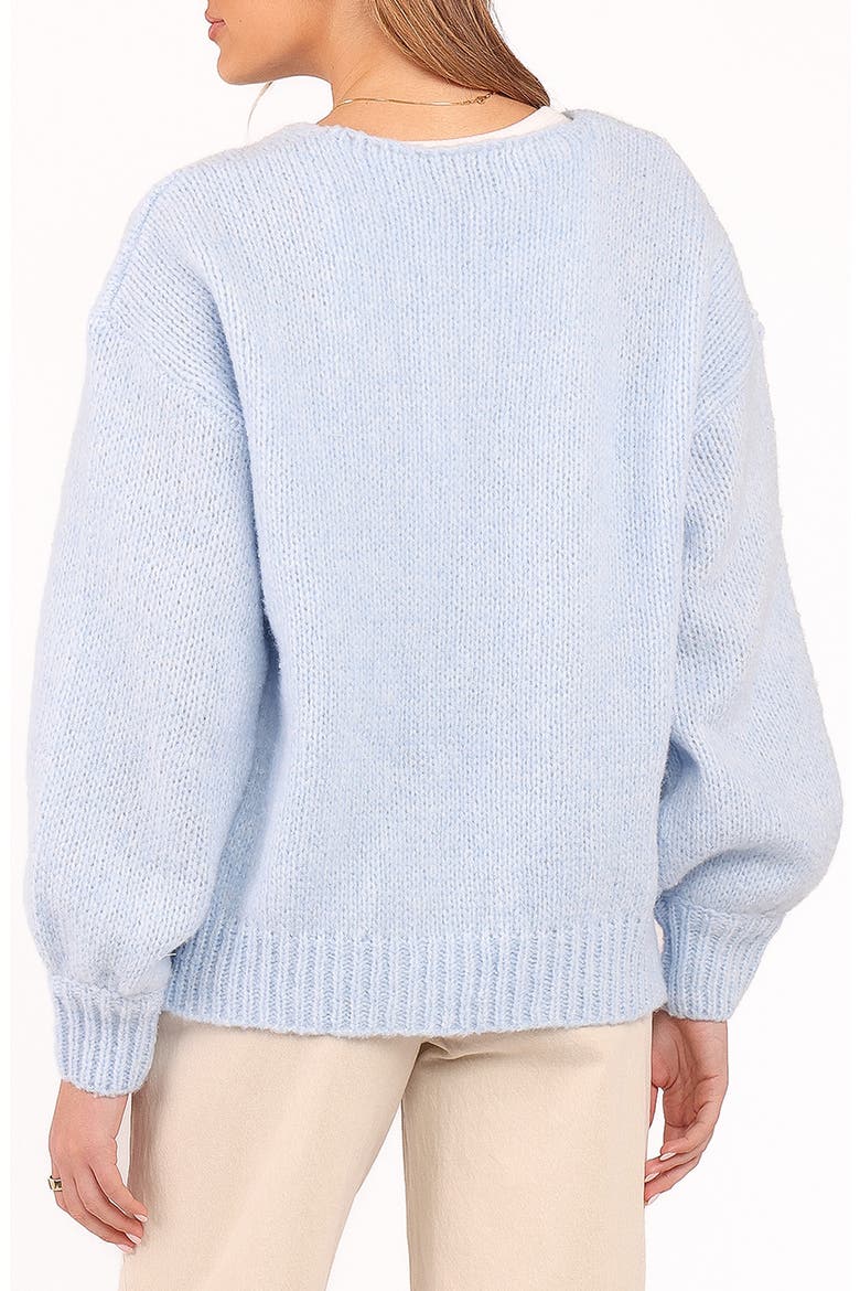 Vienna Bow Cardigan, Alternate, color, PALE BLUE