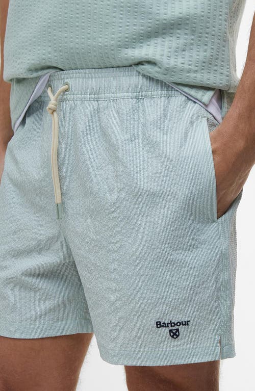 Shop Barbour Somerset Swim Trunks In Pale Apple Green
