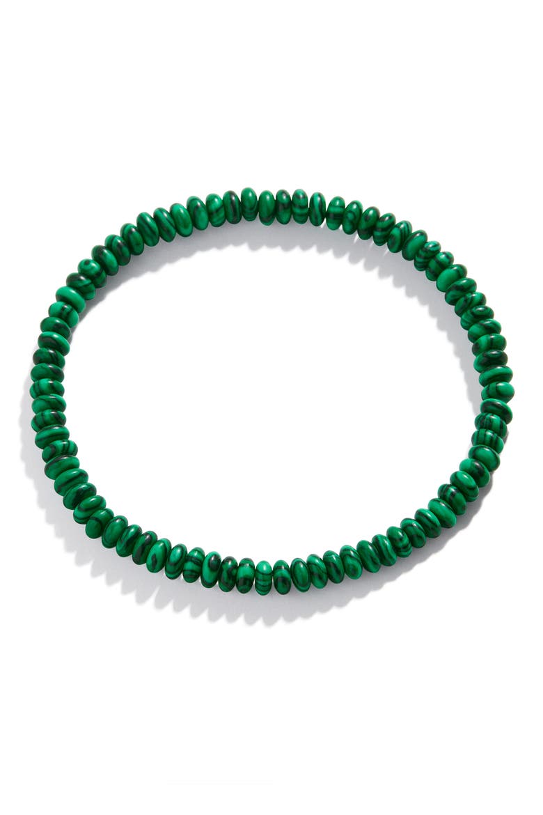 Valentina Beaded Stretch Bracelet, Main, color, GREEN