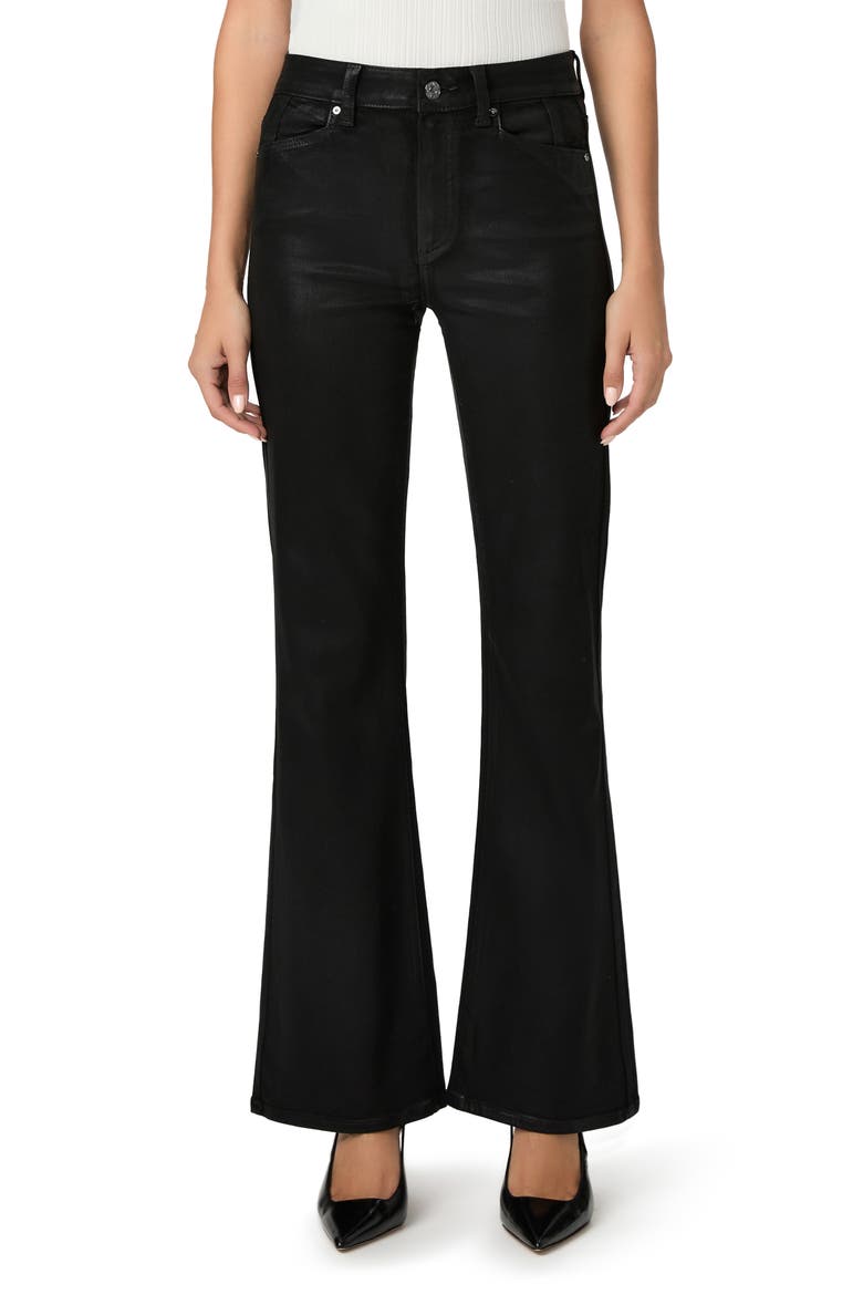 Sofia High Waist Flare Leg Jeans, Main, color, BLACK FOG LUXE COATING