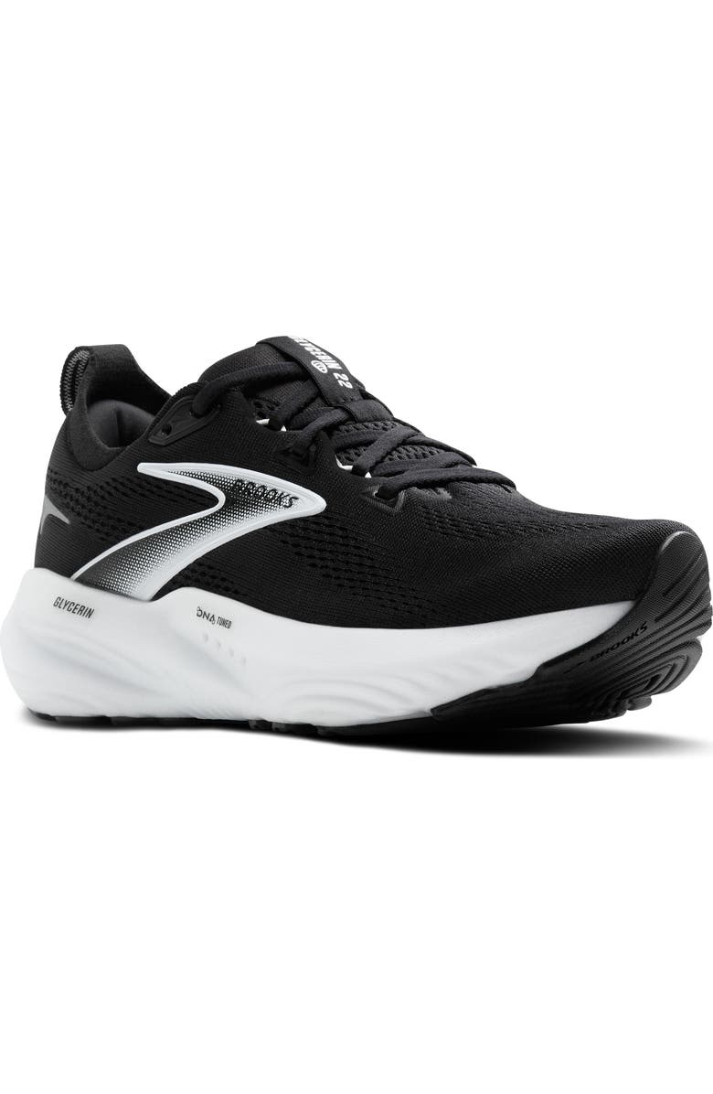 Brooks Glycerin 22 Running Shoe, Main, color, Black/ Grey/ White